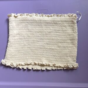 SHEIN Cream Ruffle Trim Camisole